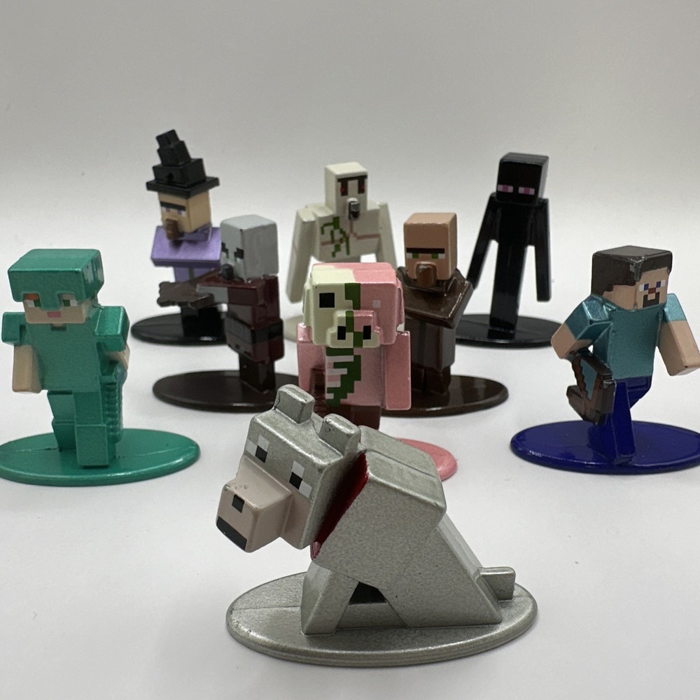 Minecraft Nano Metalfigs Jada Toys Die Cast Figures Lots of 9